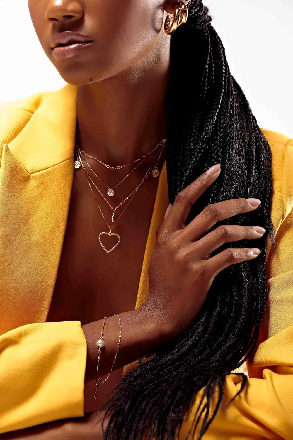 | Dainty Gold Pendant Necklace for Women | 18K Gold Plated Chain Jewelry | Cubic Zirconia Charm | Hypoallergenic Lightweight Accessory | Adjustable Elegant Gift | Multiple Variations