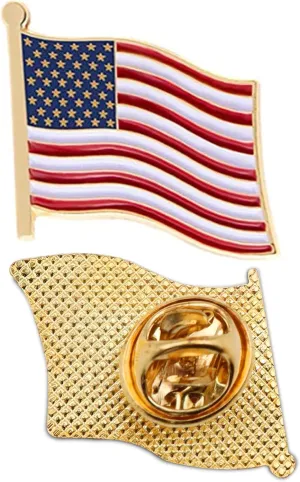 10/20/50/100 Pack- American Flag Lapel Pins Bulk -1 Metal Patriotic US Lapel Pins Badge Souvenir For Hat Bag Travel Gifts Shipping in the USA