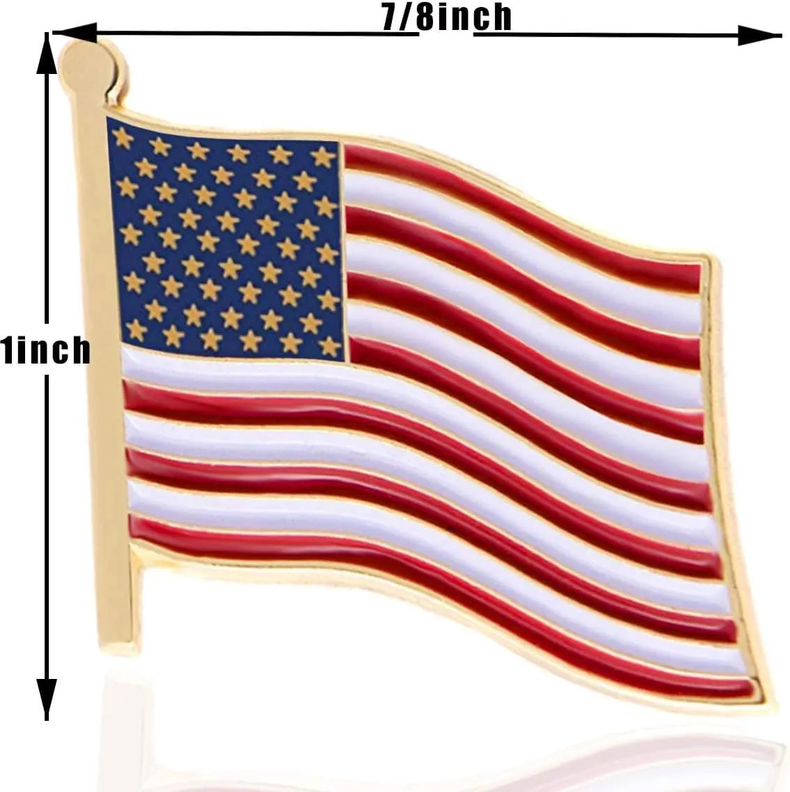 10/20/50/100 Pack- American Flag Lapel Pins Bulk -1 Metal Patriotic US Lapel Pins Badge Souvenir For Hat Bag Travel Gifts Shipping in the USA