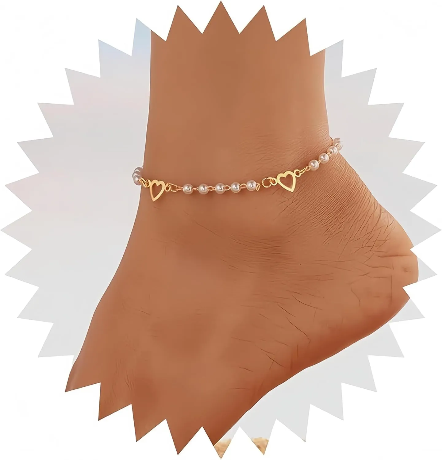 14k Gold Ankle Bracelets,Anklets for Women,Womens Waterproof Anklet Bracelet,Cuban Link Anklets Set,Woman Dainty Filled Beach Anklets Bracelets Jewelry for Women,Non Tarnish,Gold Plated