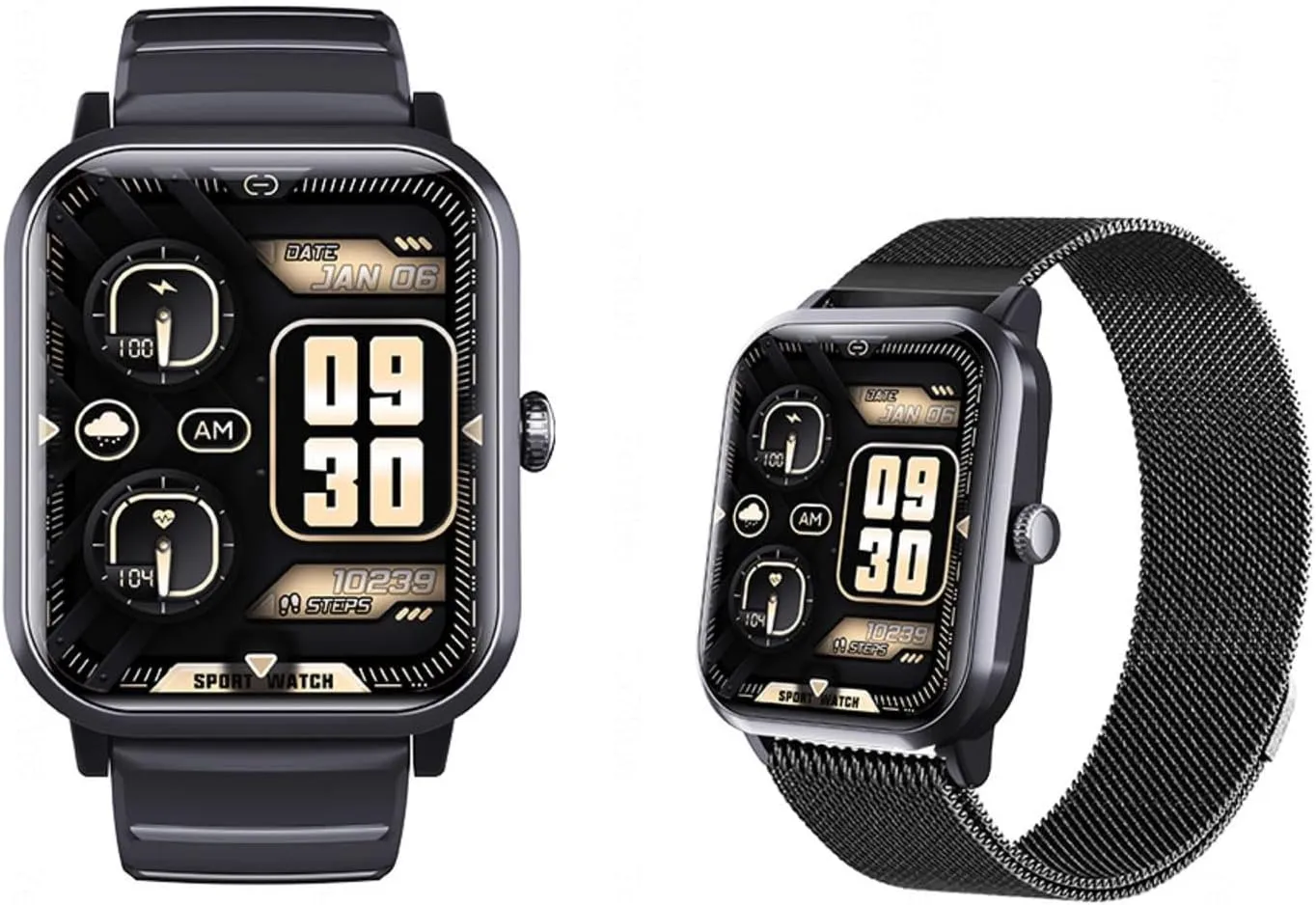 2025 Smart Watches for Women - Heart Rate 1.9" Fitness Activity Tracker Heart Rate Monitor Fashion Companion F330617,BlackMilan