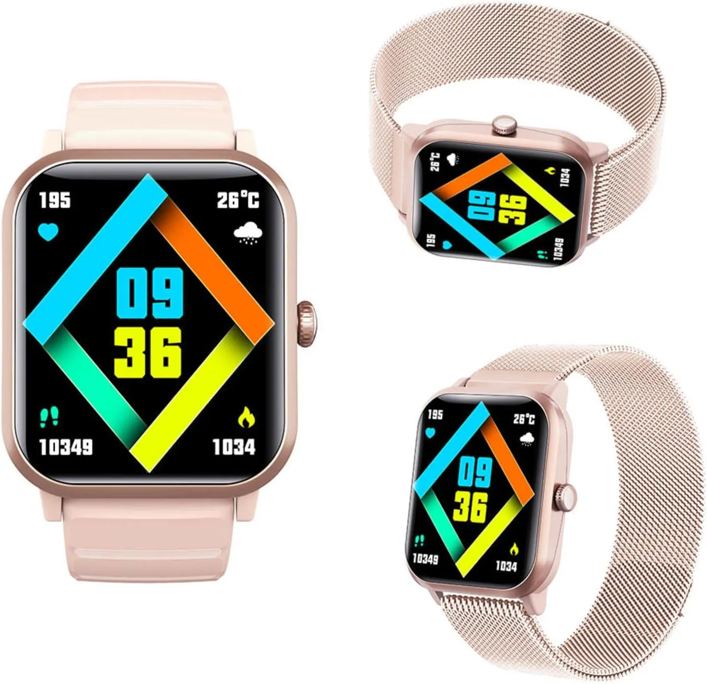 2025 Smart Watches for Women - Heart Rate 1.9" Health and Fitness Tracker Heart Rate Festive Gift F330707,MilanGold