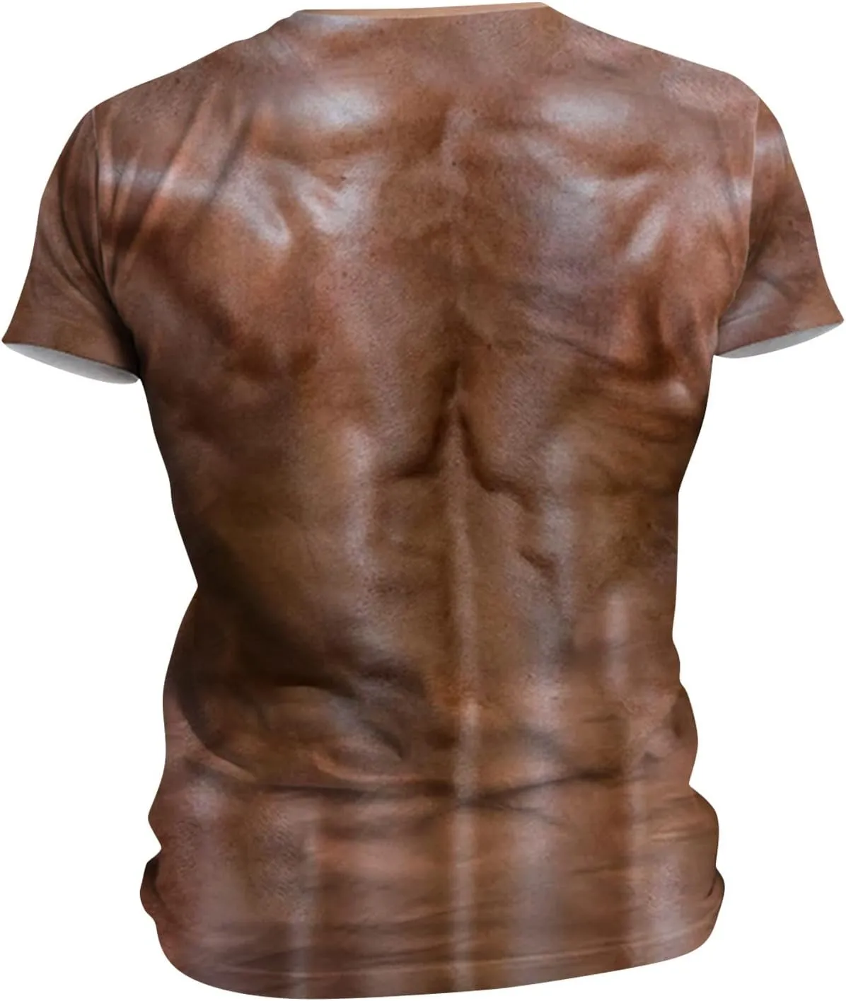 3D Fake Abs Printed T Shirts for Men Funny Graphic Tees Casual Short Sleeve Crewneck Summer Tops Slim Muscle Tees