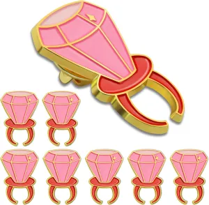 6/12/50/100 Pack Enchanting Ring Pop Brooch Lapel pins Bulk-collection cute pins Bridesmaids Vibrant and colorful Wedding Rings Badge Button Souvenir