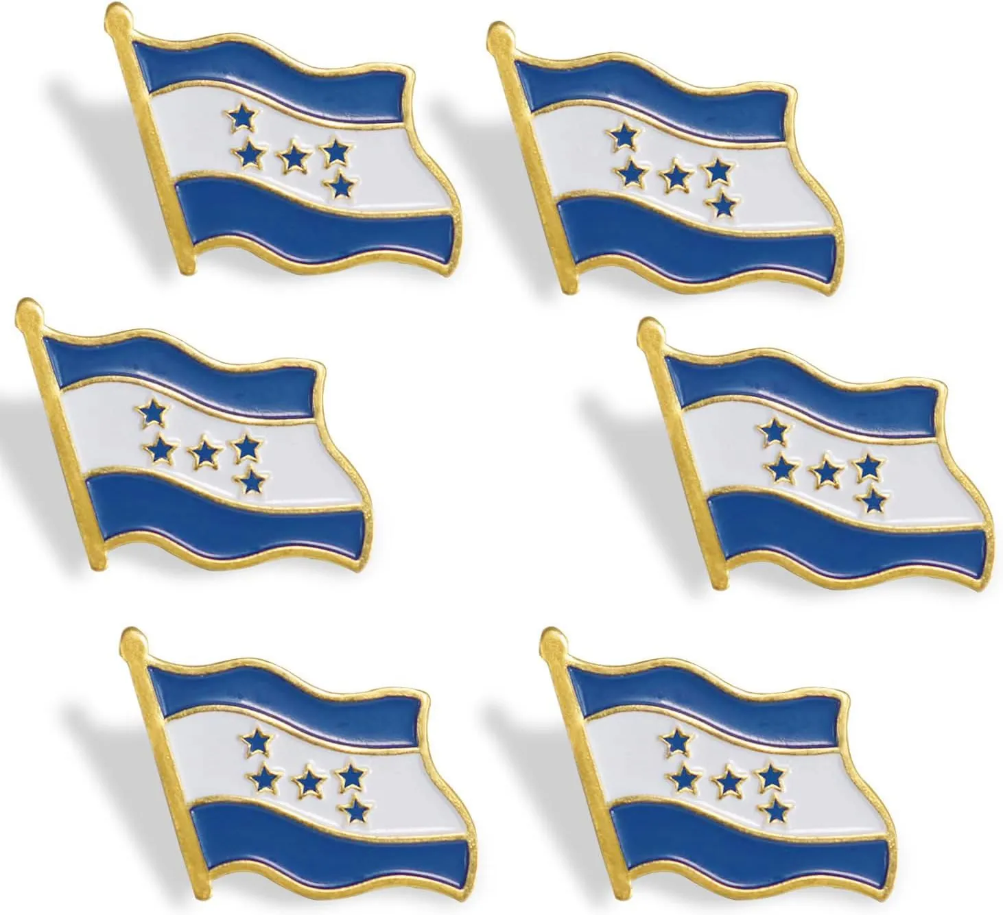 6/12/50/100 Pack-Honduras Flag Pins Bulk -1 Metal Patriotic Honduran Lapel Pins Badge Souvenir For Hat Bag Travel Gifts