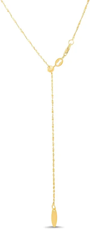 925 Sterling Silver 14-24 Inch Adjustable Chain Necklace for Women Made in Italy