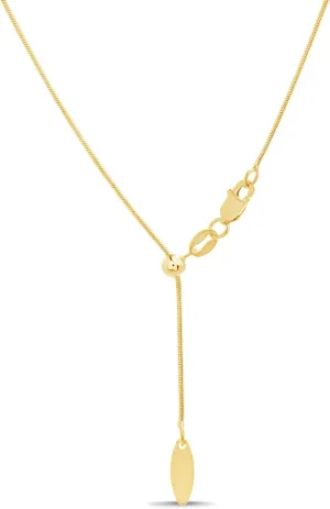 925 Sterling Silver 14-24 Inch Adjustable Chain Necklace for Women Made in Italy