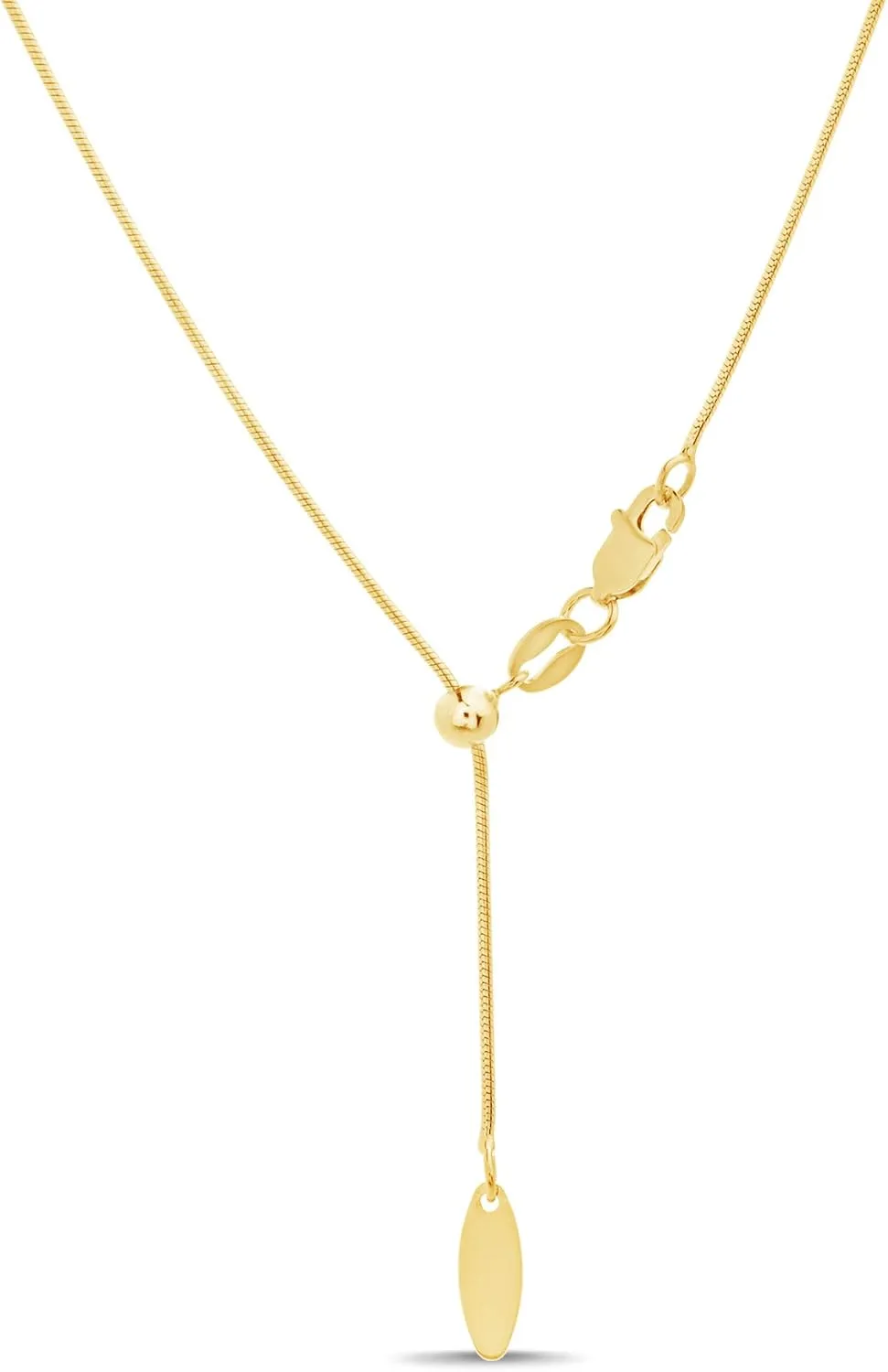 925 Sterling Silver 14-24 Inch Adjustable Chain Necklace for Women Made in Italy