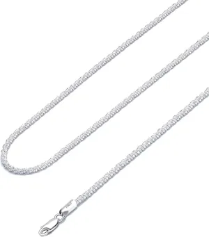 925 Sterling Silver Singapore Chain Lobster Clasp Paperclip Necklace for Women Sparkling Chain 2mm2.5mm3mm4mm5mm Gifts for Her