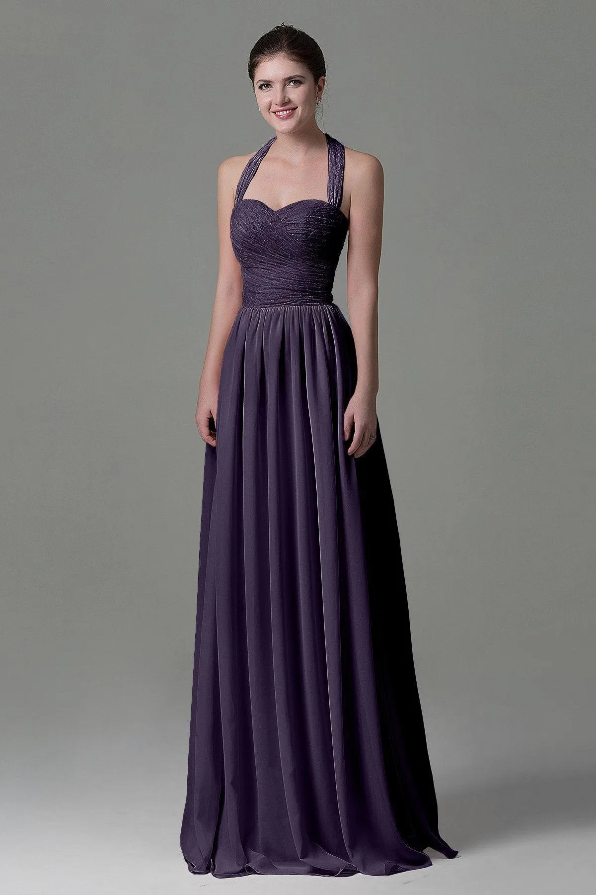 A-Line Floor Length Lace/Chiffon Bridesmaid Dress COZK16006