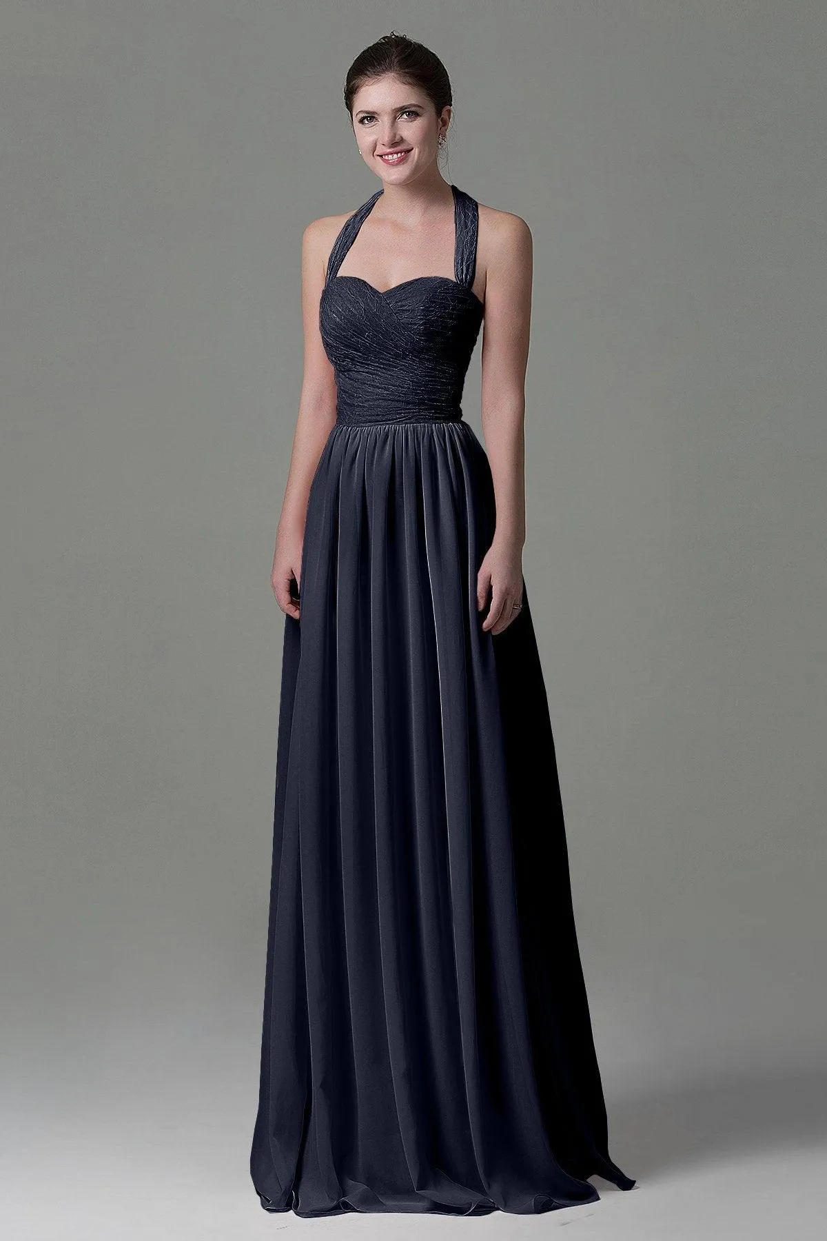 A-Line Floor Length Lace/Chiffon Bridesmaid Dress COZK16006