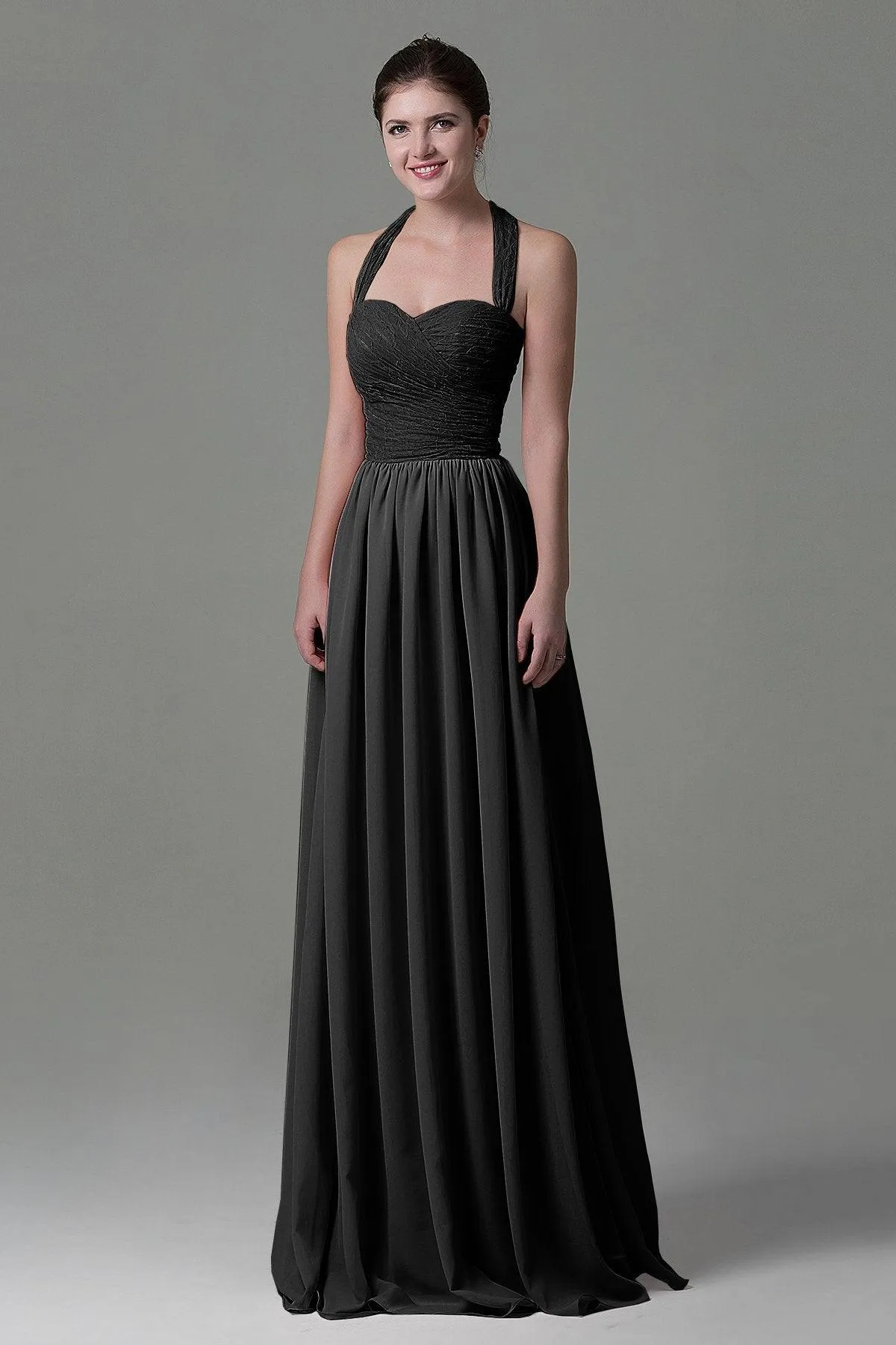A-Line Floor Length Lace/Chiffon Bridesmaid Dress COZK16006