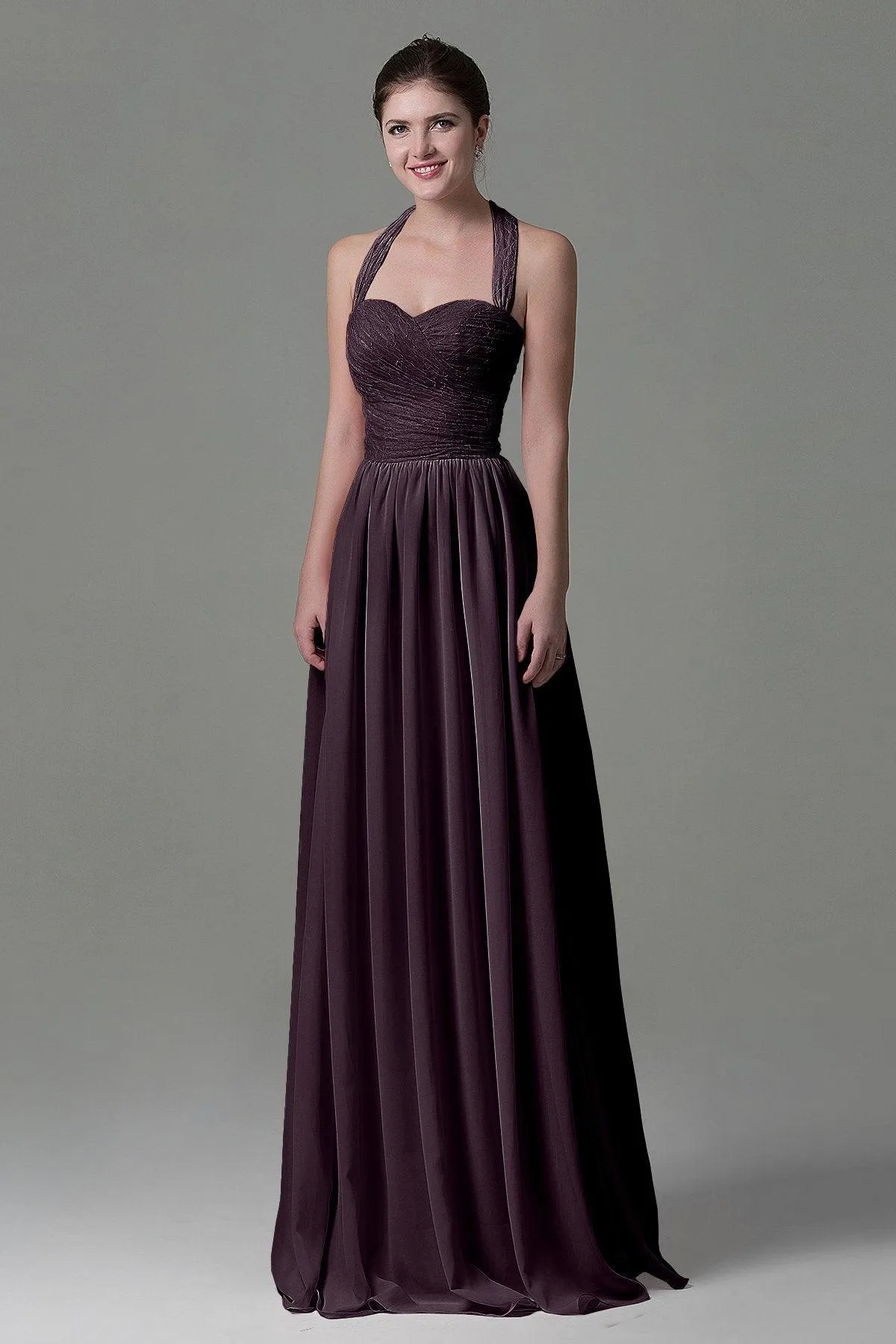 A-Line Floor Length Lace/Chiffon Bridesmaid Dress COZK16006