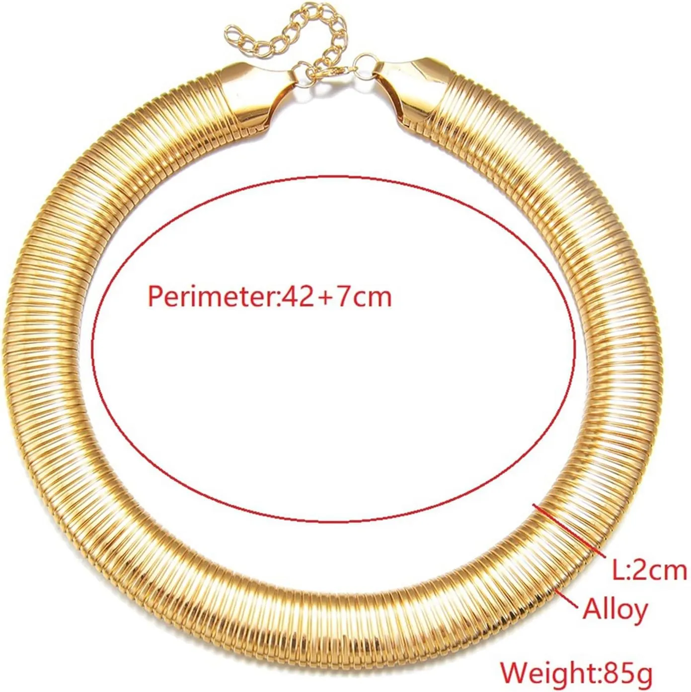 African Gold Silver Spring Choker Necklace Bib Chokers Statement Necklace Aesthetic Collar Necklaces Costume Jewelry Accessories Birthday Jewelry for Women