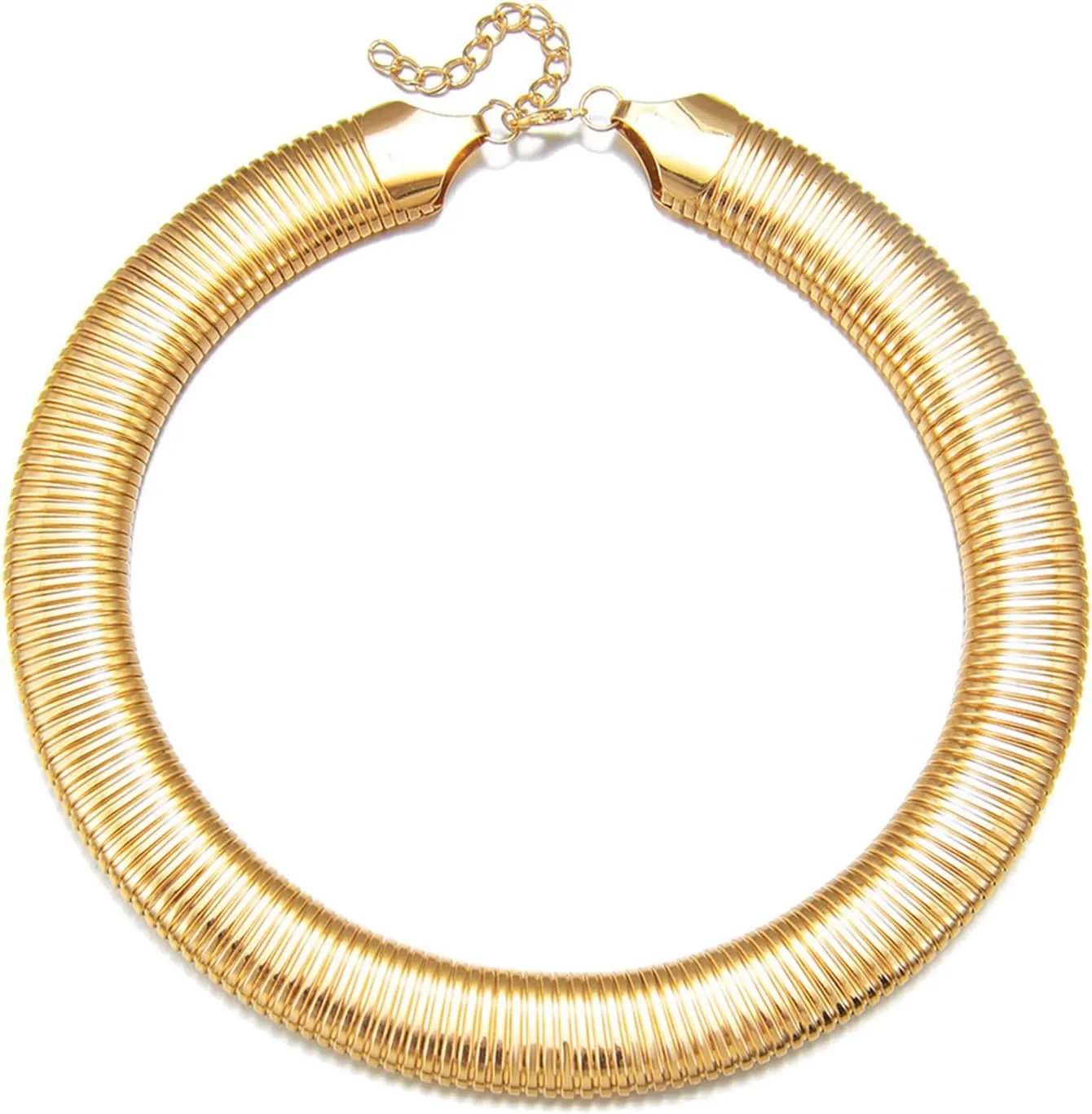 African Gold Silver Spring Choker Necklace Bib Chokers Statement Necklace Aesthetic Collar Necklaces Costume Jewelry Accessories Birthday Jewelry for Women