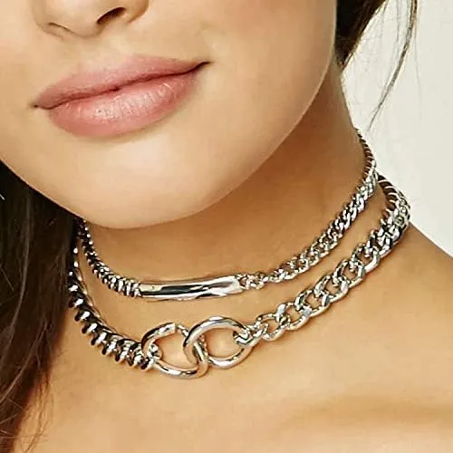 African Gold Silver Spring Choker Necklace Bib Chokers Statement Necklace Aesthetic Collar Necklaces Costume Jewelry Accessories Birthday Jewelry for Women