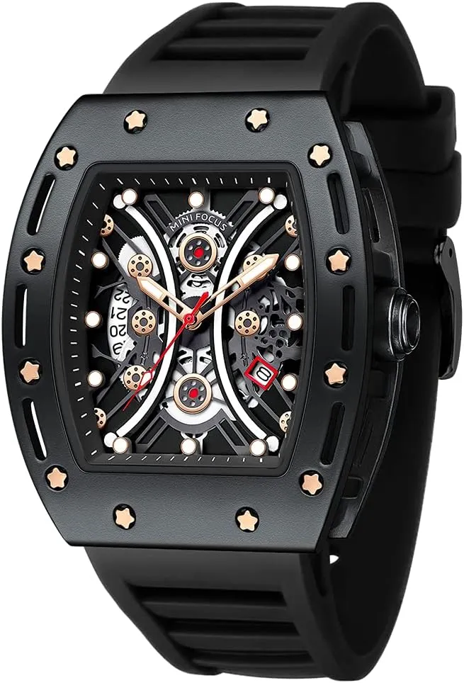 AIMES Watch Wristwatch for Men Fashion Casual Cool Big Dial Watch Luminous Waterproof Sport Analog Quartz Business Mens Watches Silicon Strap Dress Watch