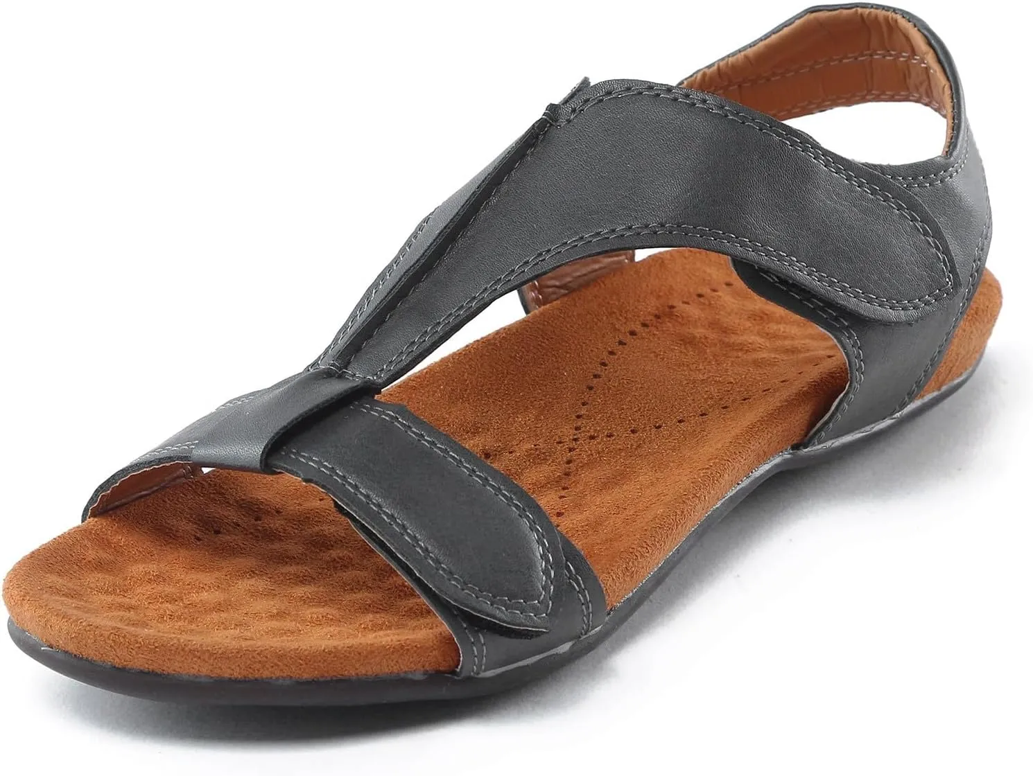 AMDBEL Sandals for Women 2024 Dressy Orthopedic Sandals Summer Flip Flops Comfy Walking Flat Sandals Arch Support Beach Shoes