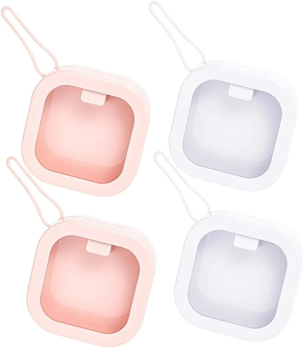 Amosfun 4pcs Hair Clip Holder Organizer Box Portable Hair Tie Holder Boys and Girls Storage