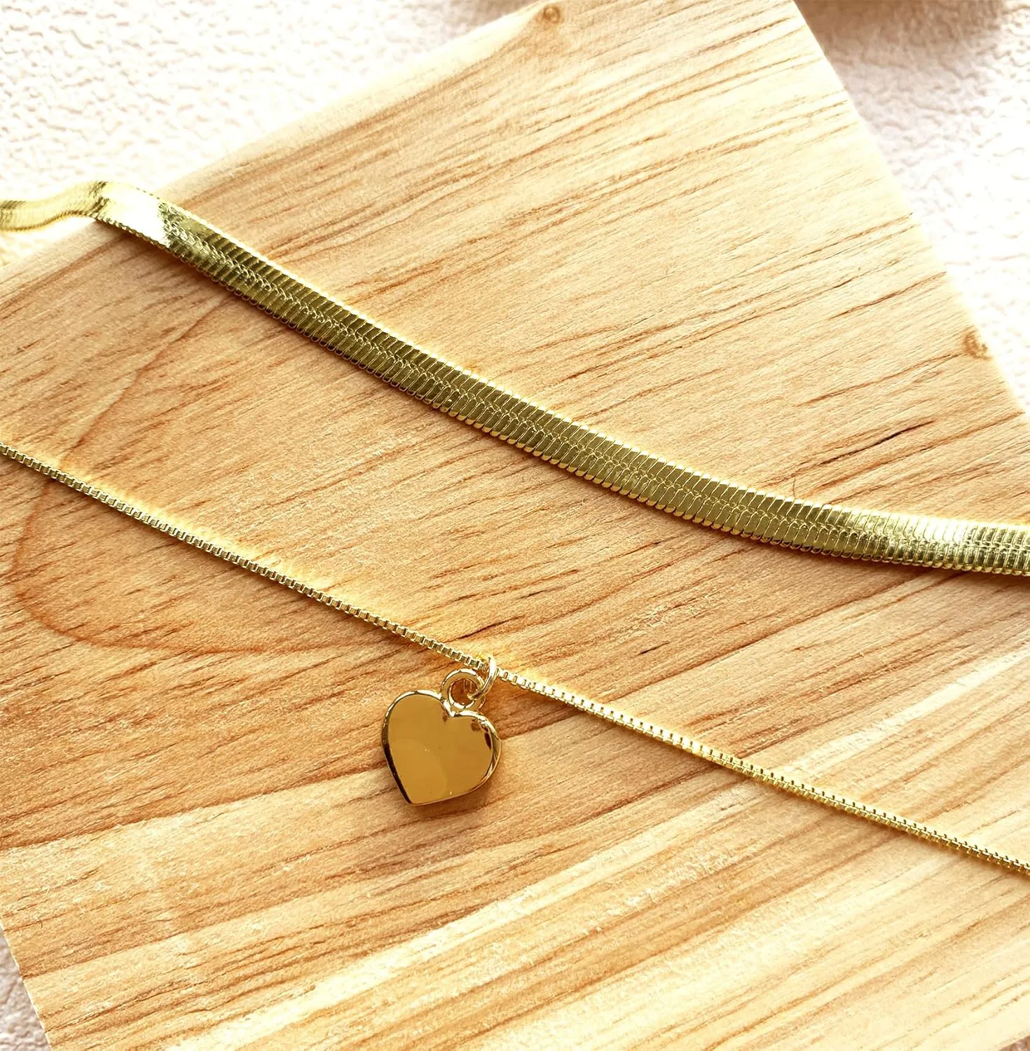 Ankle Bracelets for Women, Gold Anklets for Women Waterproof Gold Filled Dainty Ankle Chain Jewelry Cute Love Heart Coin Beads Layered Chain Anklets
