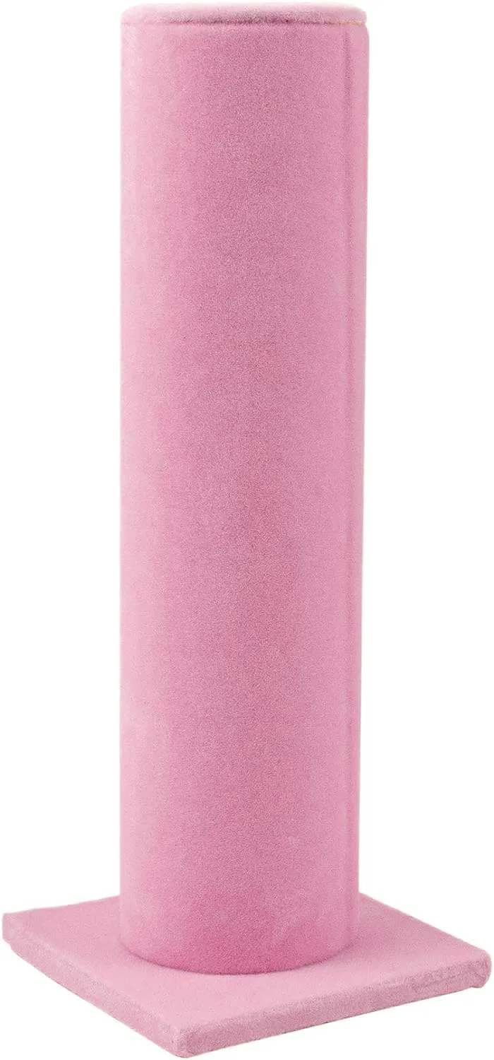 AUEAR, Velvet Vertical Tower Display Bracelet Tower Vertical Hair Band T-Bar Display Holder for Headband Scrunchie (Pink, Square Bottom, 1-Pack)
