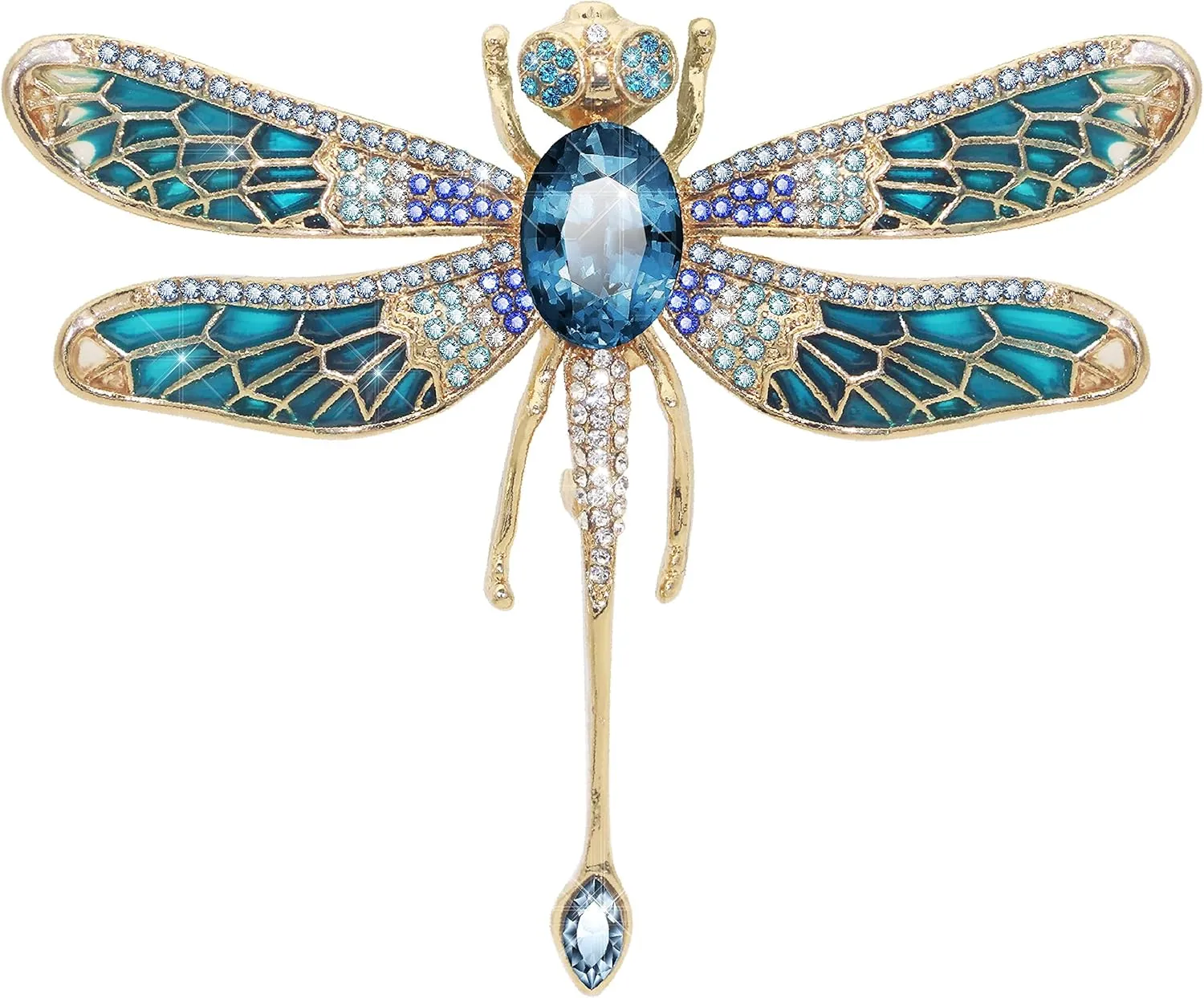 Austrian Crystal Cute Animal Butterfly Dragonfly Brooches Pins Colorful Enamel Corsages Women Scarf Clips