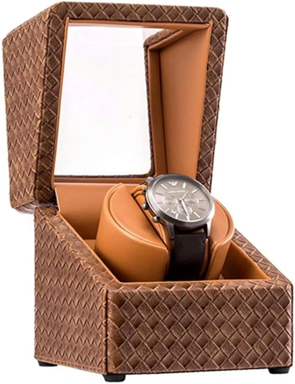 Automatic Watch Winder Box, 1 0 Capacity, Quiet Belt-Driven Motor, Single Watch Mechanical Winder, Luxury Storage Box