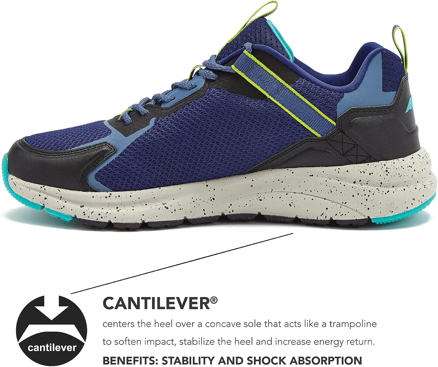 Avia Canyon Mens Trail Shoes and Walking Sneakers with Arch Support and Breathable Mesh