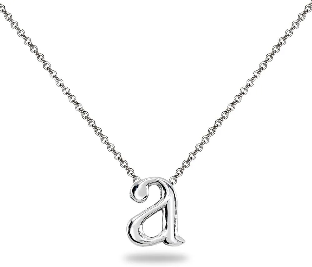 B. BRILLIANT Initial Necklaces for Women Sterling Silver Small Dainty Alphabet Letter Name Personalized Charm Pendant for Women