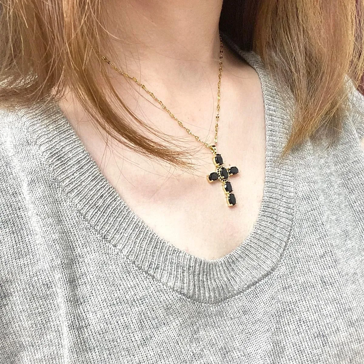Baptism Cross Necklace for Women First Communion Silver Cross Necklaces Rainbow Cross Necklace Religious Gifts for Women