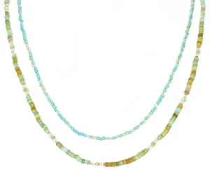 Beaded Necklace for Women Colorful Natural Stone Necklace Boho Beach Summer Jewelry for Women