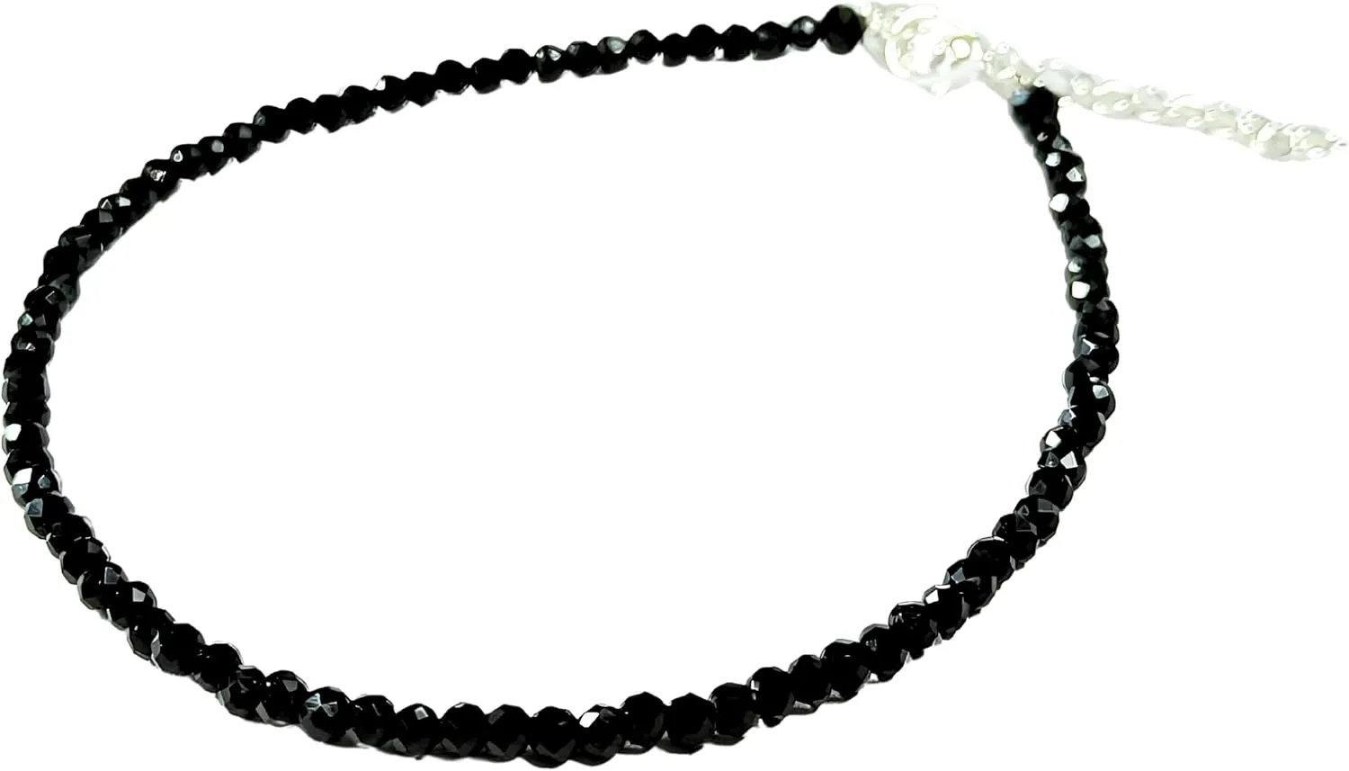 Black Bead Crystal Charm Anklet Bracelet Handmade Simple Summer Beach Waterproof Ankle Foot Chain Bracelets for Women Minimalist Jewelry Adjustable