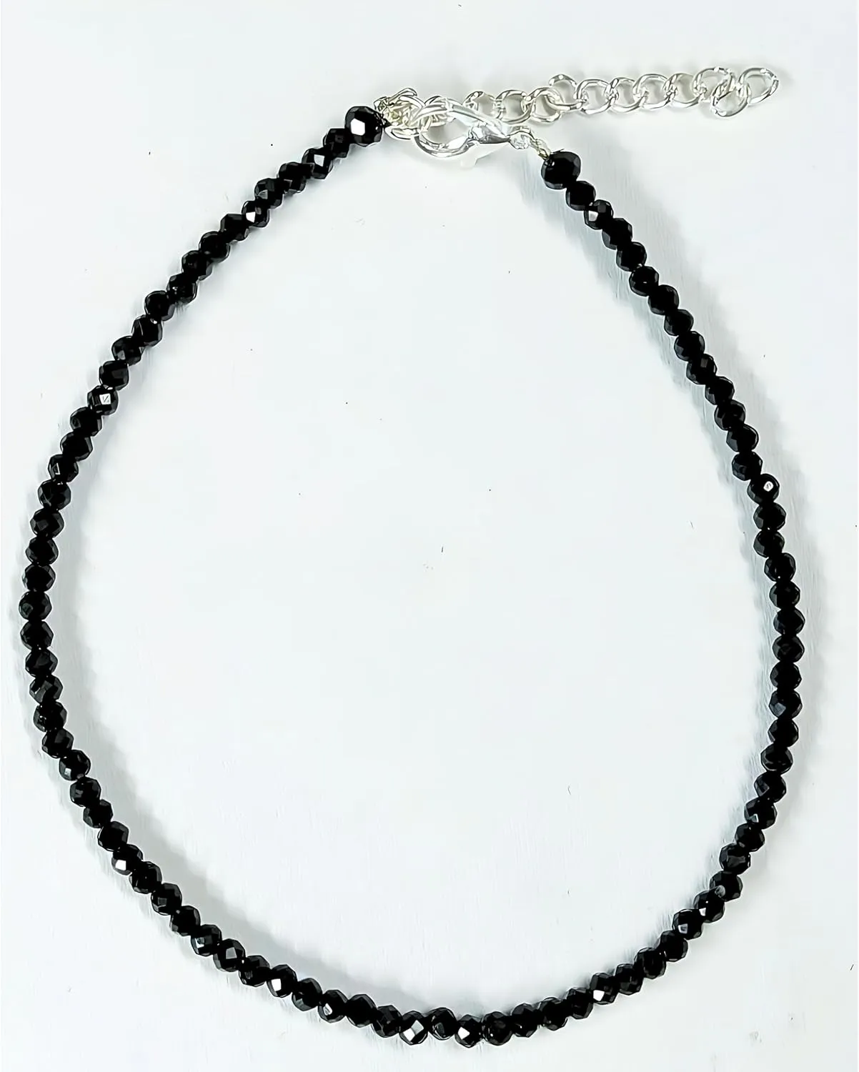 Black Bead Crystal Charm Anklet Bracelet Handmade Simple Summer Beach Waterproof Ankle Foot Chain Bracelets for Women Minimalist Jewelry Adjustable