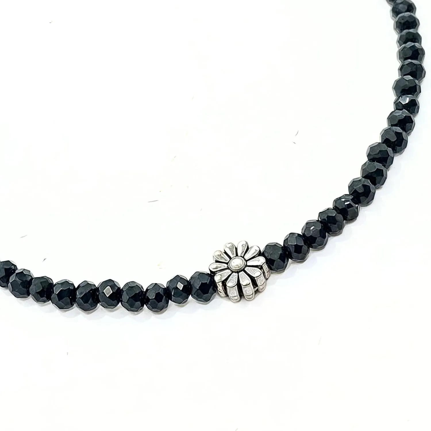 Black Bead Crystal Charm Anklet Bracelet Handmade Simple Summer Beach Waterproof Ankle Foot Chain Bracelets for Women Minimalist Jewelry-Adjustable