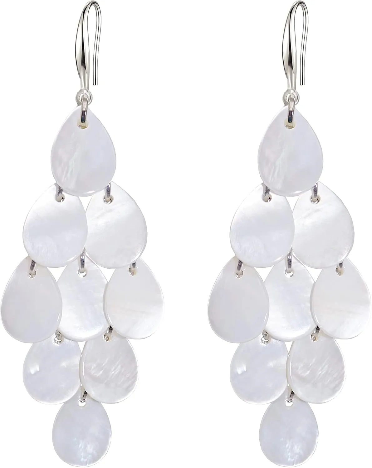 Black White Earrings for Women Teen Gifts Gold Plated Dangle Drop Fashion Geometric Statement Jewelry