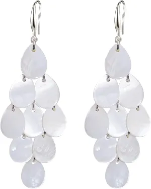 Black White Earrings for Women Teen Gifts Gold Plated Dangle Drop Fashion Geometric Statement Jewelry