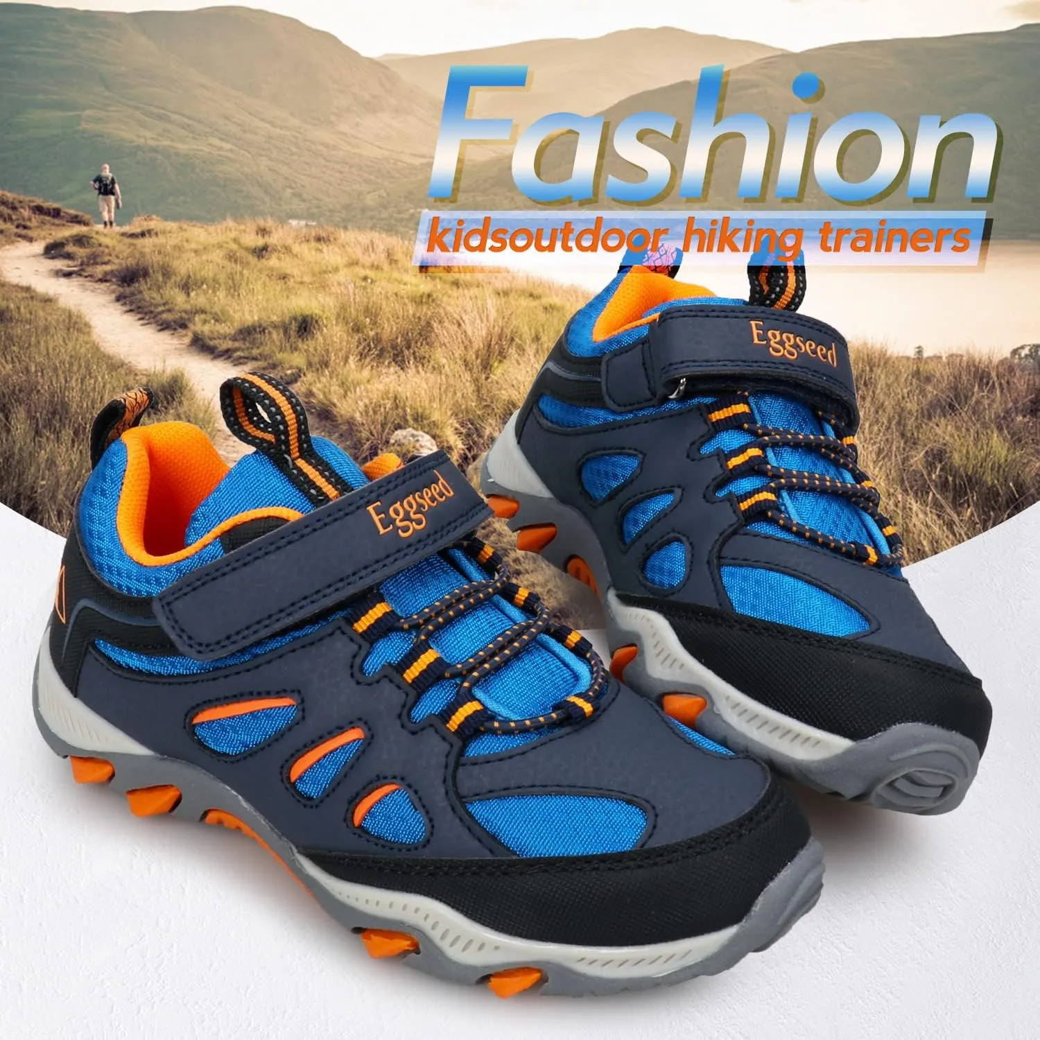 Boys Trail Shoes Sneakers for Boys Water Repellent Outdoor Hiking Tennis Running Kids Waterproof Slip Resistant Casual Comfortable