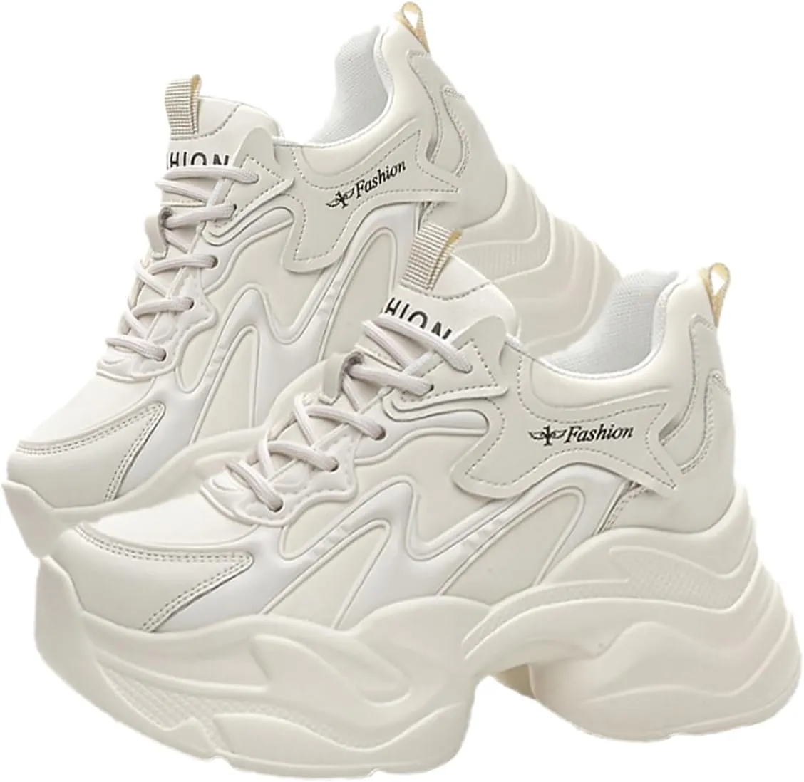 Casual Height-Enhancing dad Shoes,Fashion Lace Up Height Increasing Chunky Shoes Comfortable Non Slip Platform Dad Shoes,Chunky Sneakers for Women