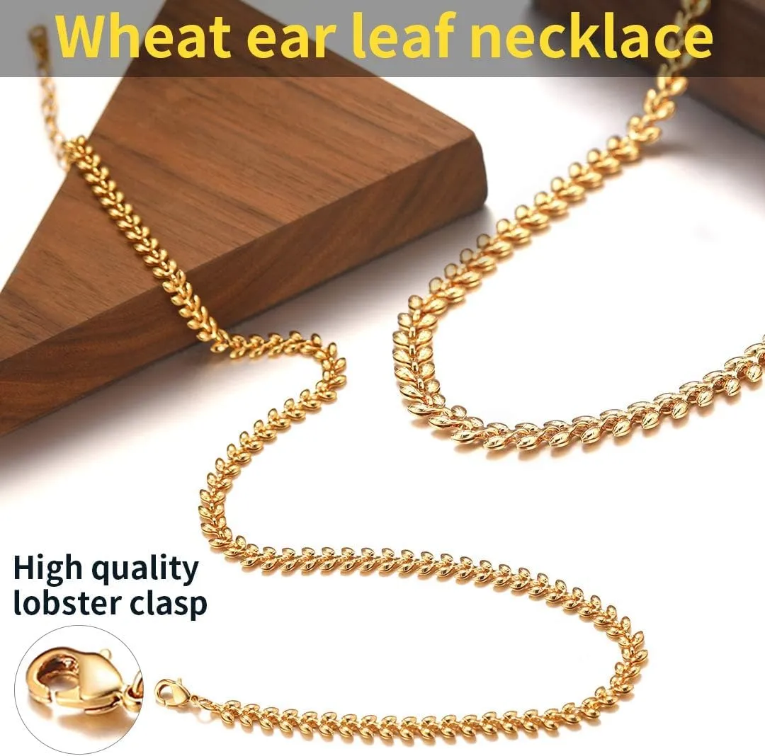 ChainsHouse 18K Gold Layered Bead/Paperclip/Heart Shape/Crystal Beads/Thick Chunky Cuban/O Cable Gold Link Chain Choker Necklaces for Women Girls, Custom Available, with Gift Box