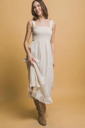 Chalk Smocked Dress