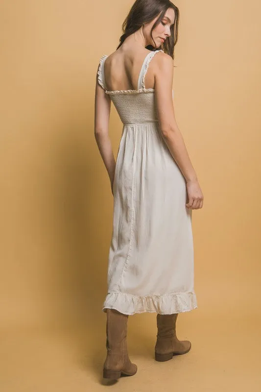 Chalk Smocked Dress