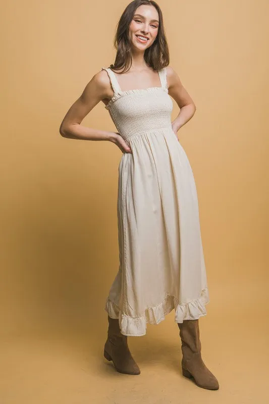 Chalk Smocked Dress