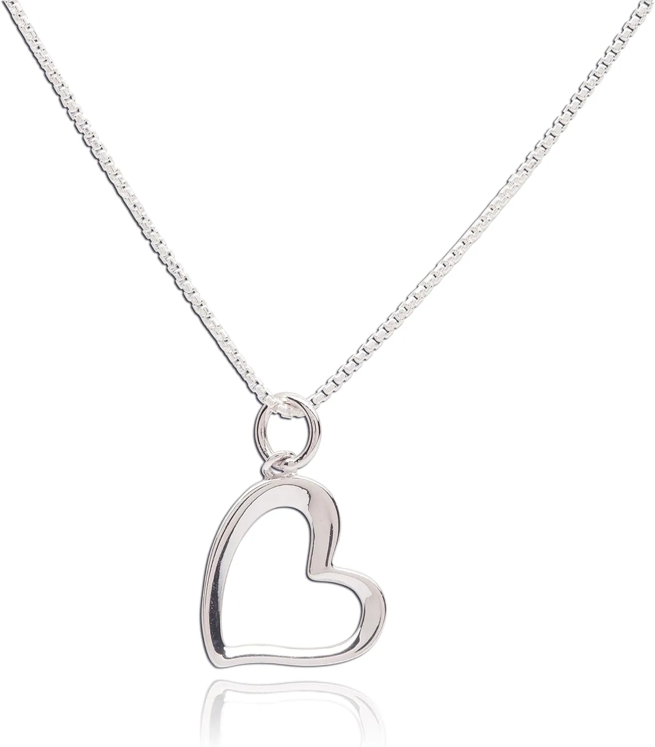 Cherished Moments Girl's Sterling Silver Necklace with Open Heart Charm