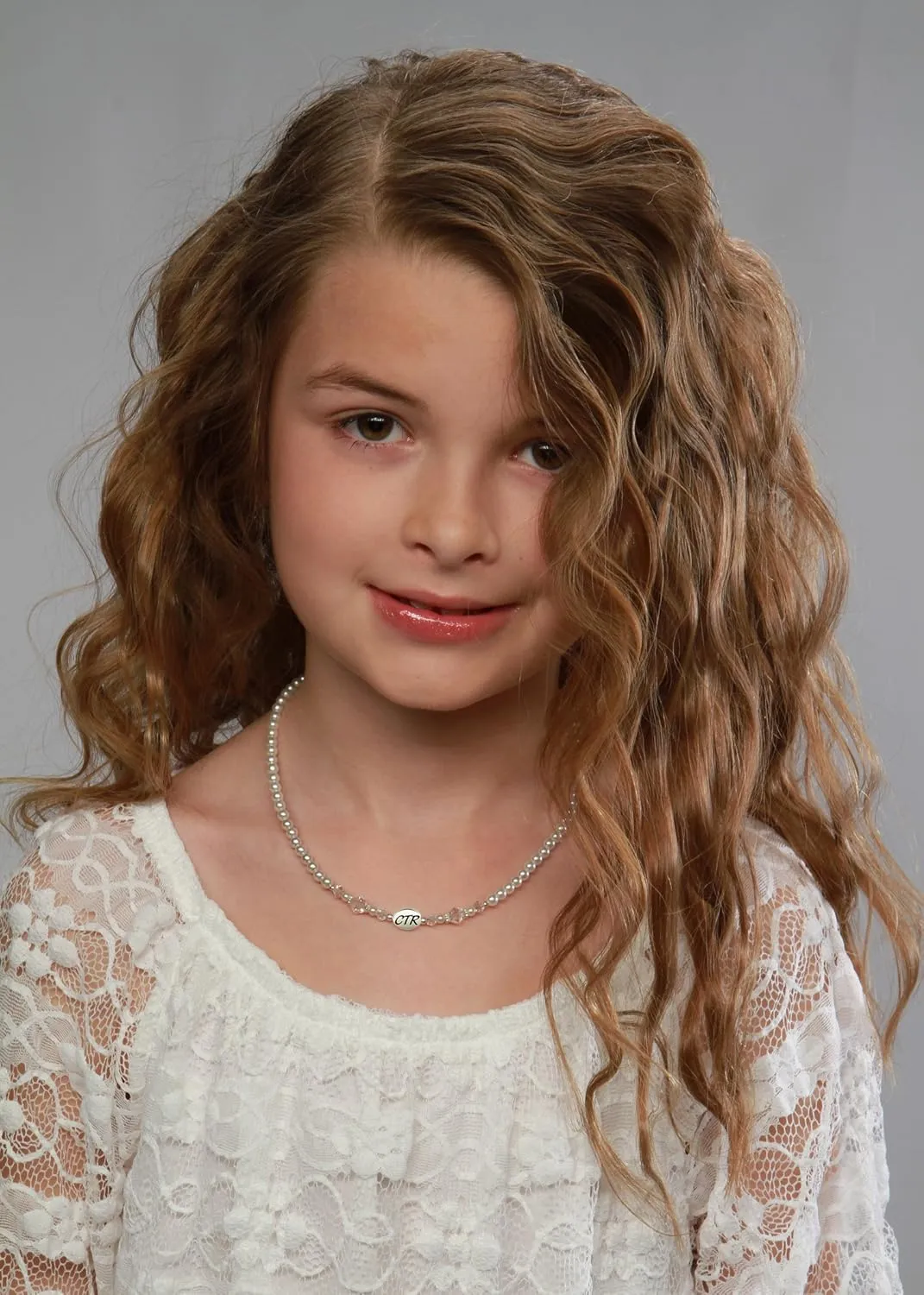 Cherished Moments Sterling Silver Child's CTR Bracelet or Necklace for Girls with Simulated Pearls and Crystals (5-12 years)