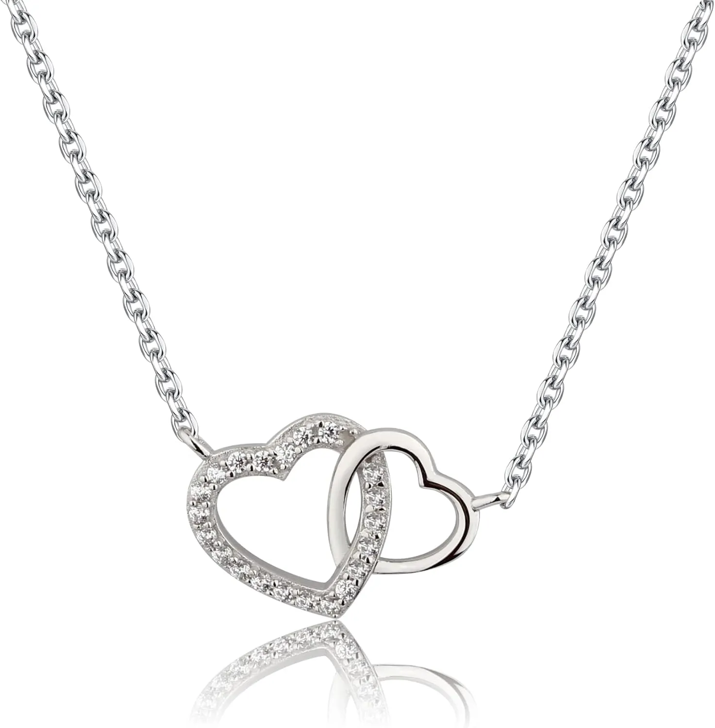 Cherished Moments Sterling Silver Mom and Me Double Heart Bracelet Sold as a Set or individually
