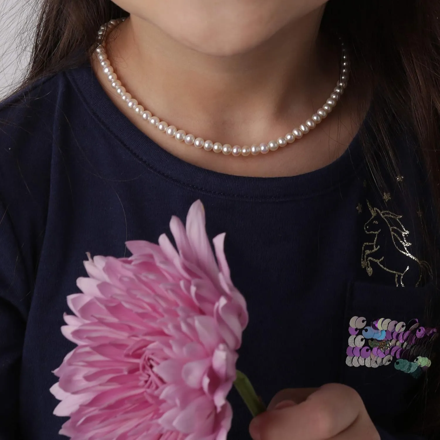 Children's or Baby Sterling Silver Cultured Pearl Bracelet and/or Necklace