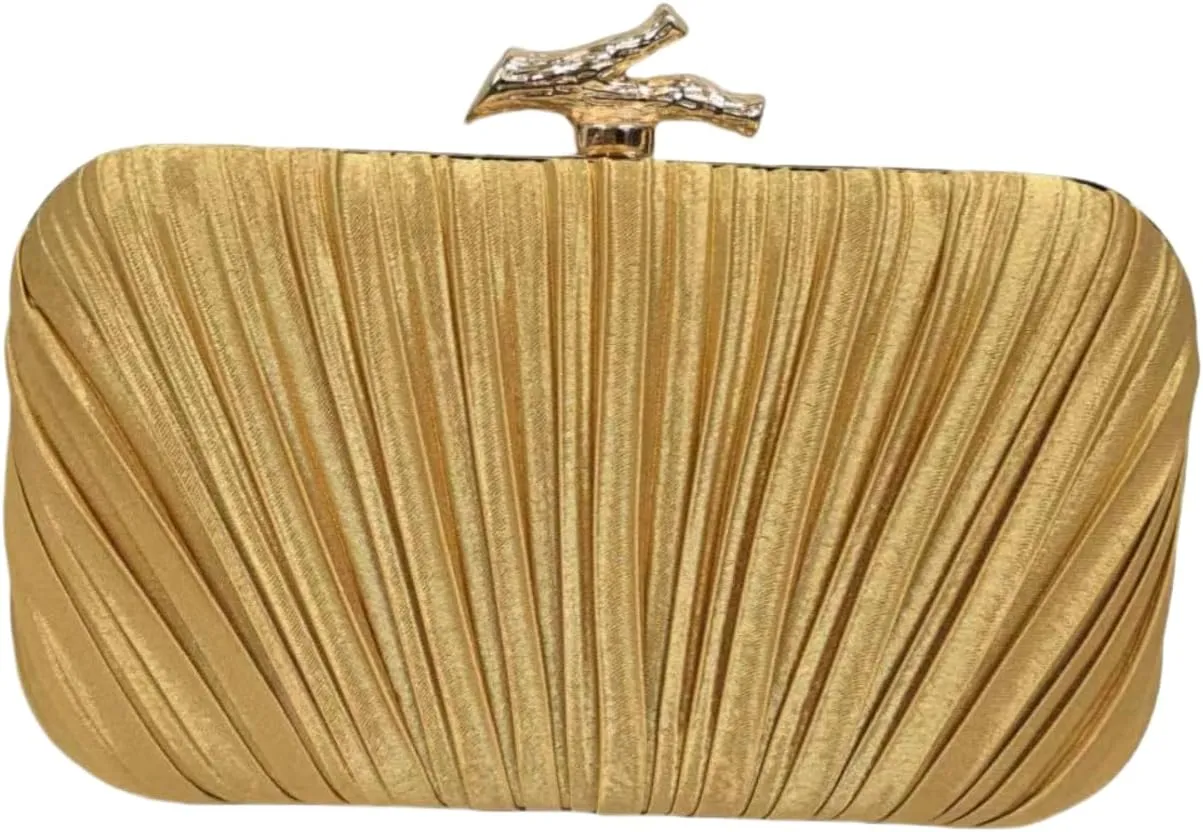 Clutch Purses for Women, Pleated Woven Evening Bag Designer Party Handbag for Cocktail/Formal/Prom/Wedding