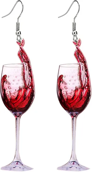 coadipress Lifelike 3D Simulation Beer Mug Dangle Drop Earrings for Women Acrylic Wine Glass Earrings Funny Food JUICE Earrings Creative Party Jewelry