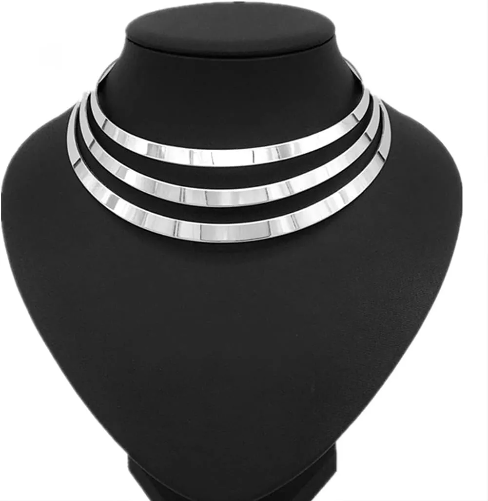 deladola African Choker Necklace Multi-Layer Gold Plated Chokers Boho Statement Necklaces Jewelry Accessories for Women and Girls