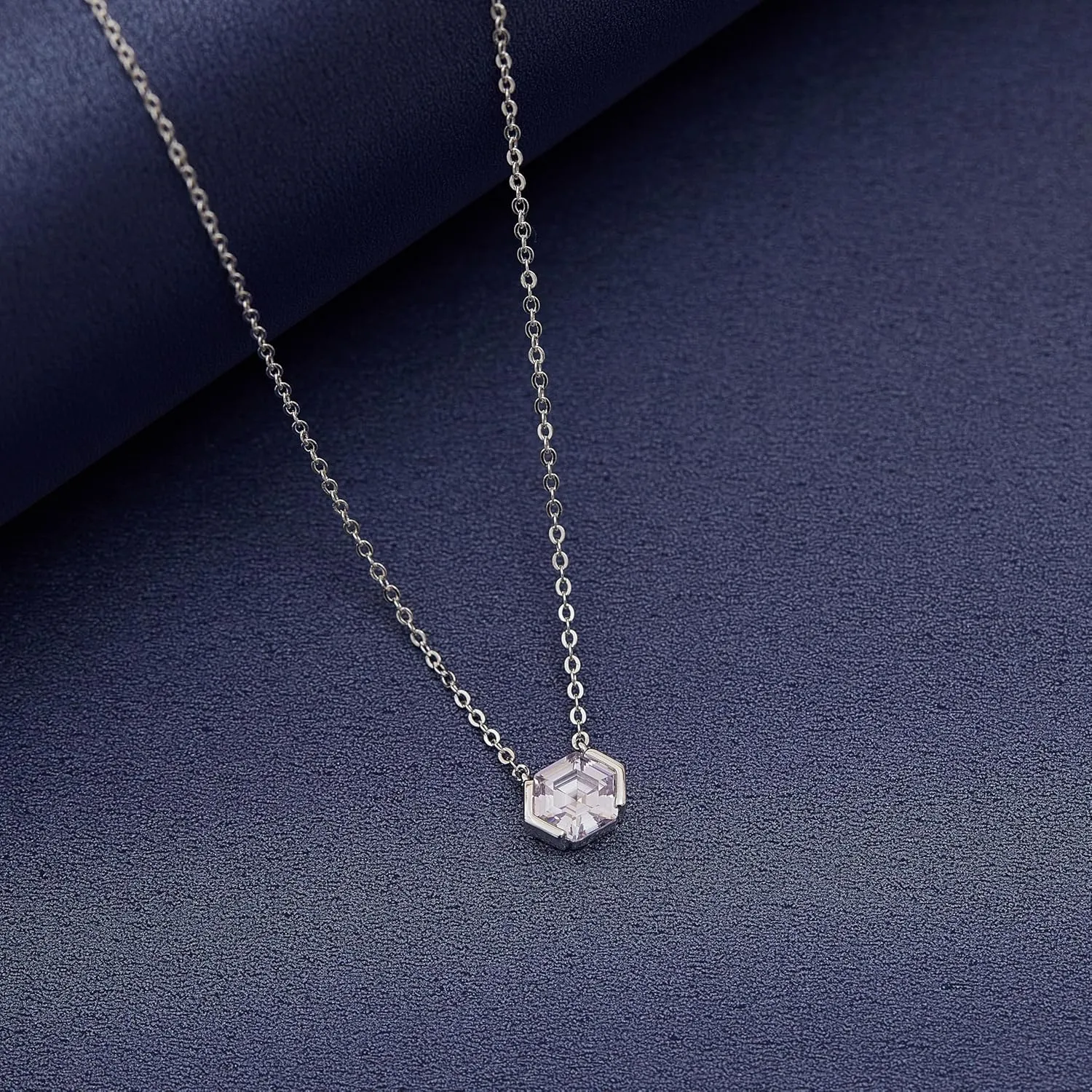 Diamond Necklaces for Women Non Tarnish, Dainty 14K Gold Stack Silver Choker Chain Double Pendant Diamond Necklace, Layered Trendy Simple Prom CZ Jewelry Sets Gifts for Women